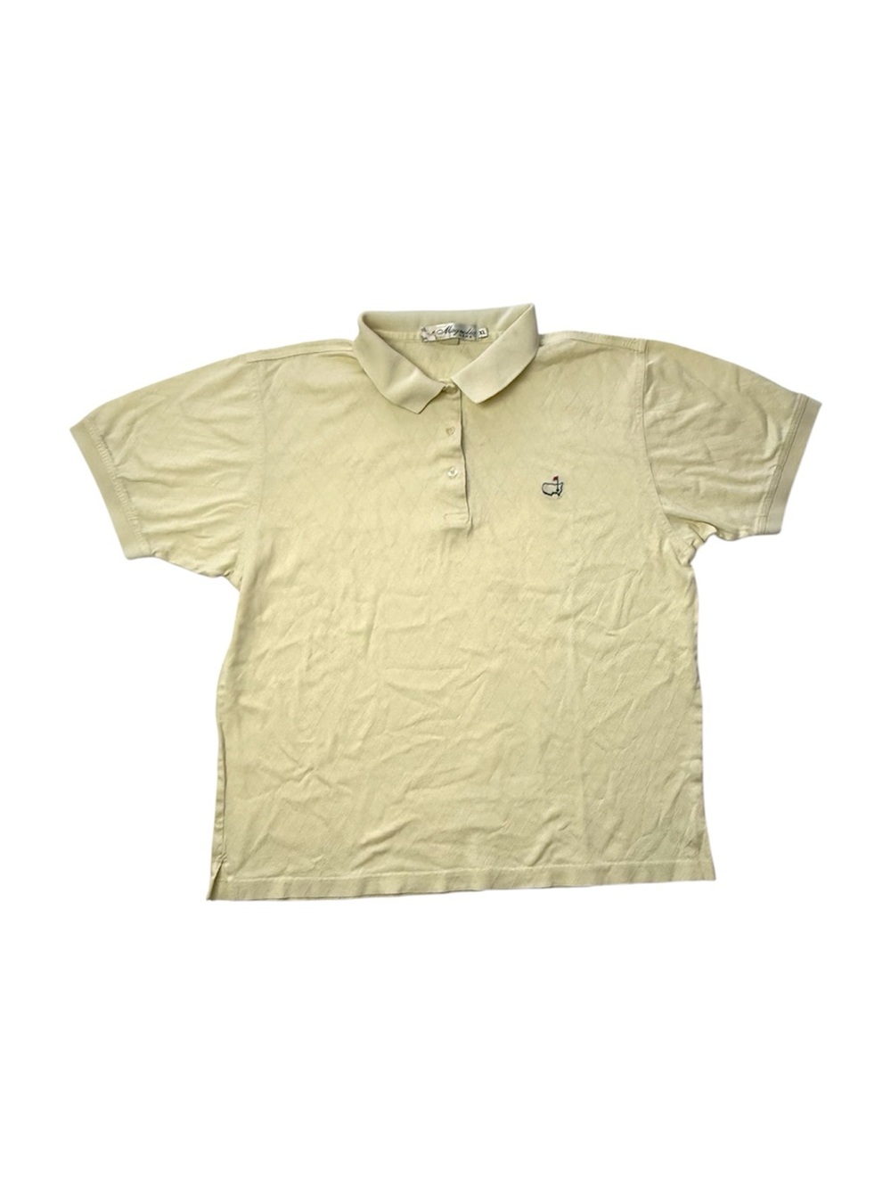 The Masters golf polo magnolia Classic Light Yellow Polo Shirt size xl